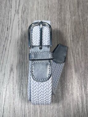 Ghost Golf Men's Weaved Braided Belt Light Gray Dustin Belt Size 44” Stretch